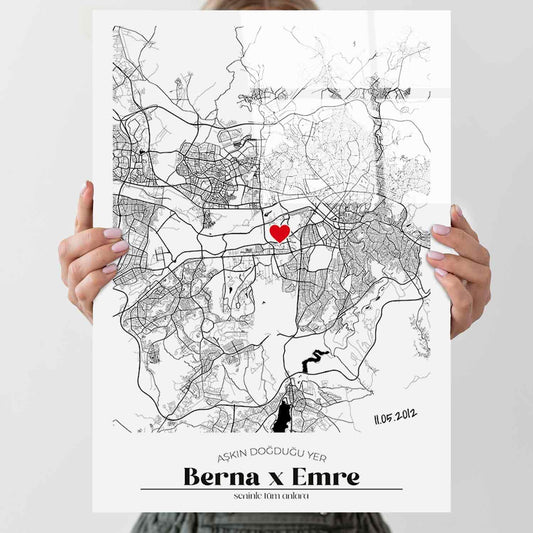 Kişiye Özel - Aşkın Doğuşu - Cam Tablo - Dekopix