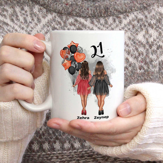 Kişiye Özel - Doğum Günü Kızları - Kupa Bardak - Dekopix