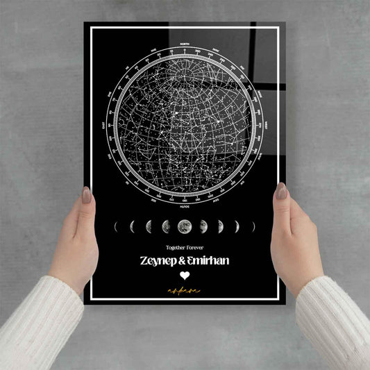 Kişiye Özel - Yıldızlara Kadar - Cam Tablo - Dekopix