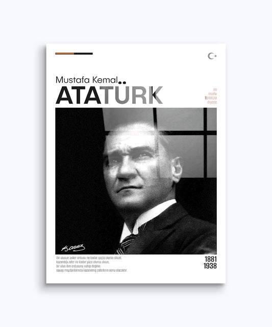 Mustafa Kemal Atatürk Cam Tablo